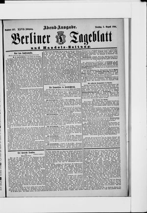 Berliner Tageblatt und Handels-Zeitung on Aug 2, 1898