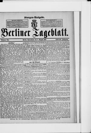 Berliner Tageblatt und Handels-Zeitung vom 06.08.1898