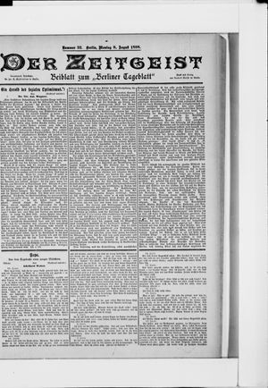 Berliner Tageblatt und Handels-Zeitung vom 08.08.1898