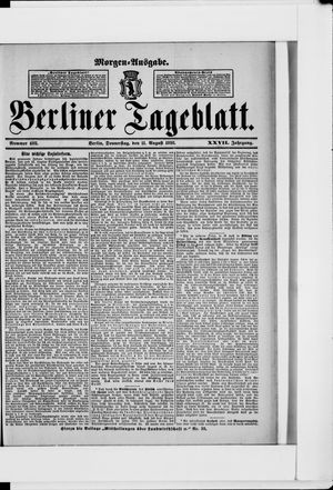 Berliner Tageblatt und Handels-Zeitung vom 11.08.1898