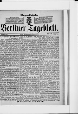 Berliner Tageblatt und Handels-Zeitung vom 12.08.1898