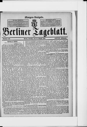 Berliner Tageblatt und Handels-Zeitung vom 16.08.1898