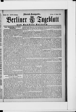 Berliner Tageblatt und Handels-Zeitung vom 19.08.1898