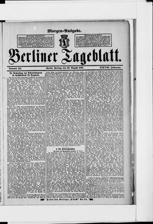 Berliner Tageblatt und Handels-Zeitung vom 26.08.1898