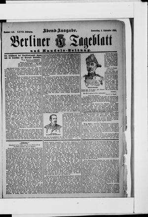 Berliner Tageblatt und Handels-Zeitung vom 01.09.1898