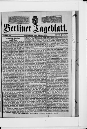 Berliner Tageblatt und Handels-Zeitung vom 04.09.1898