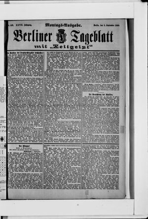 Berliner Tageblatt und Handels-Zeitung vom 05.09.1898