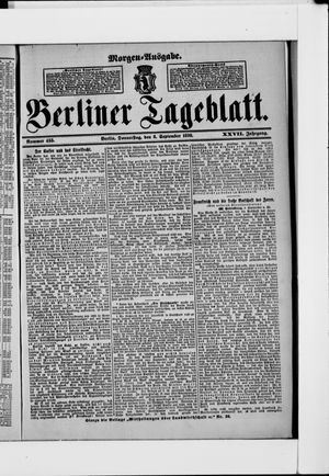Berliner Tageblatt und Handels-Zeitung vom 08.09.1898