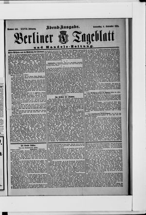 Berliner Tageblatt und Handels-Zeitung vom 08.09.1898