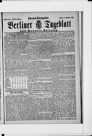 Berliner Tageblatt und Handels-Zeitung vom 09.09.1898