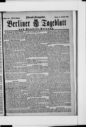 Berliner Tageblatt und Handels-Zeitung vom 12.09.1898