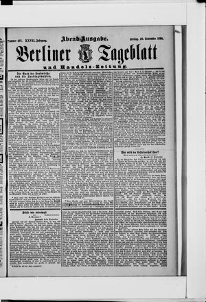 Berliner Tageblatt und Handels-Zeitung vom 30.09.1898