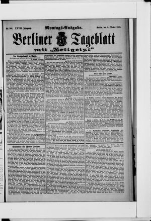 Berliner Tageblatt und Handels-Zeitung vom 03.10.1898