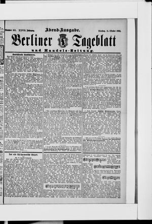 Berliner Tageblatt und Handels-Zeitung vom 11.10.1898