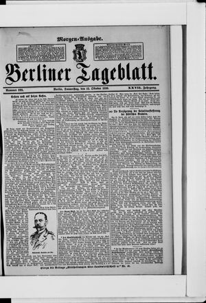 Berliner Tageblatt und Handels-Zeitung on Oct 13, 1898