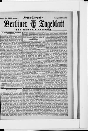Berliner Tageblatt und Handels-Zeitung vom 18.10.1898