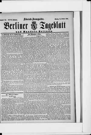 Berliner Tageblatt und Handels-Zeitung vom 24.10.1898