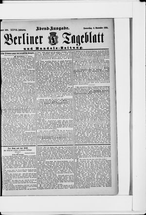 Berliner Tageblatt und Handels-Zeitung vom 03.11.1898