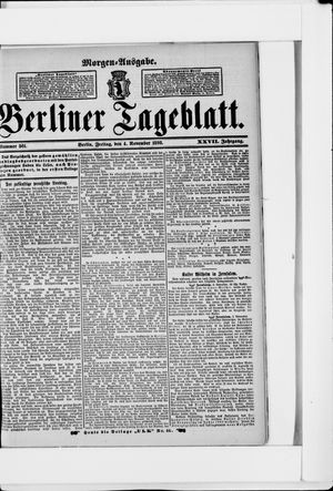 Berliner Tageblatt und Handels-Zeitung vom 04.11.1898