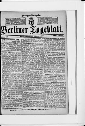 Berliner Tageblatt und Handels-Zeitung vom 05.11.1898