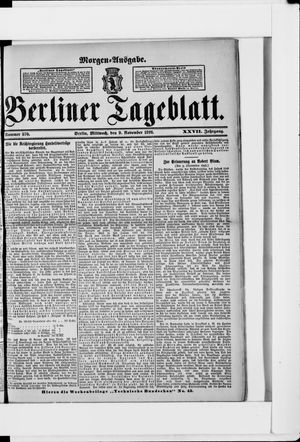 Berliner Tageblatt und Handels-Zeitung vom 09.11.1898