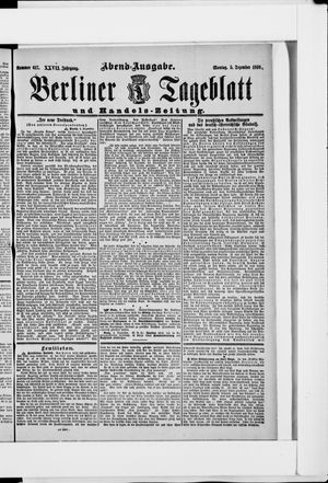 Berliner Tageblatt und Handels-Zeitung vom 05.12.1898