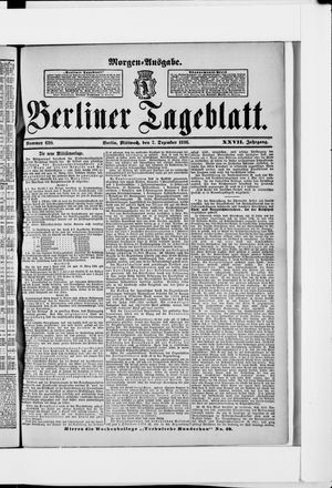 Berliner Tageblatt und Handels-Zeitung vom 07.12.1898
