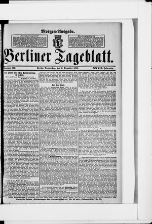 Berliner Tageblatt und Handels-Zeitung vom 08.12.1898