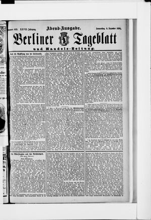 Berliner Tageblatt und Handels-Zeitung vom 08.12.1898