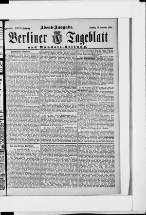 Berliner Tageblatt und Handels-Zeitung vom 13.12.1898