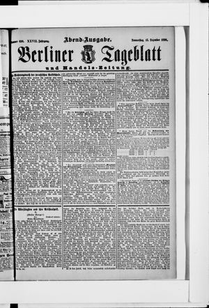 Berliner Tageblatt und Handels-Zeitung vom 15.12.1898