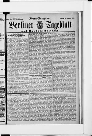 Berliner Tageblatt und Handels-Zeitung vom 16.12.1898