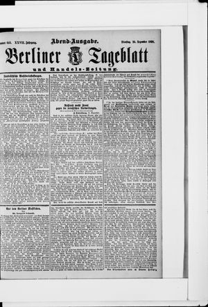 Berliner Tageblatt und Handels-Zeitung vom 20.12.1898