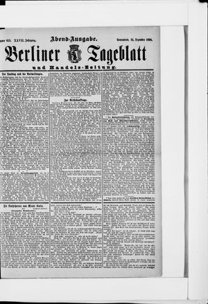 Berliner Tageblatt und Handels-Zeitung vom 24.12.1898
