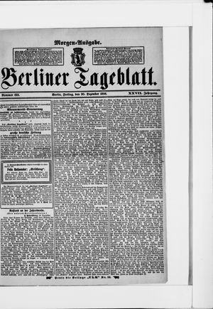 Berliner Tageblatt und Handels-Zeitung on Dec 30, 1898