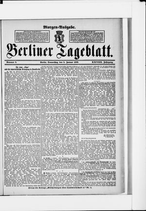 Berliner Tageblatt und Handels-Zeitung on Jan 5, 1899