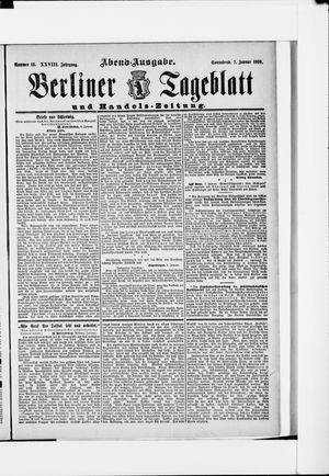 Berliner Tageblatt und Handels-Zeitung vom 07.01.1899