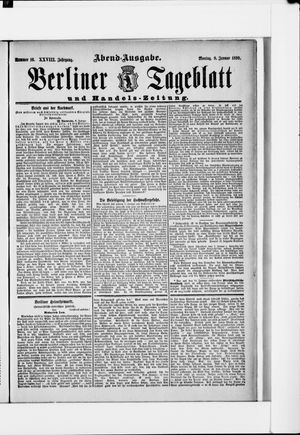Berliner Tageblatt und Handels-Zeitung on Jan 9, 1899
