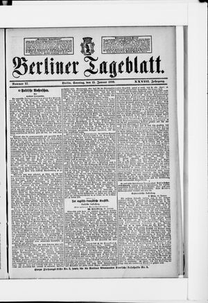 Berliner Tageblatt und Handels-Zeitung vom 15.01.1899