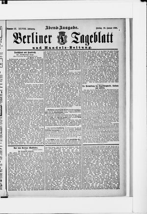 Berliner Tageblatt und Handels-Zeitung vom 20.01.1899