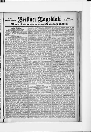 Berliner Tageblatt und Handels-Zeitung on Jan 21, 1899