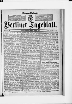 Berliner Tageblatt und Handels-Zeitung on Jan 21, 1899