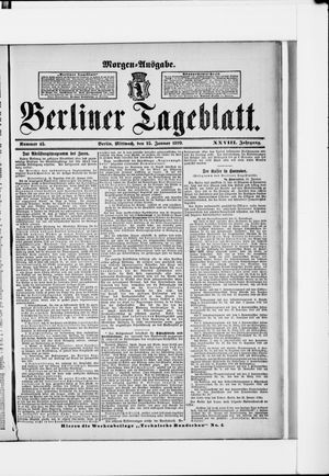 Berliner Tageblatt und Handels-Zeitung vom 25.01.1899