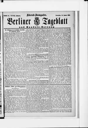 Berliner Tageblatt und Handels-Zeitung vom 26.01.1899