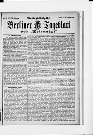 Berliner Tageblatt und Handels-Zeitung vom 30.01.1899