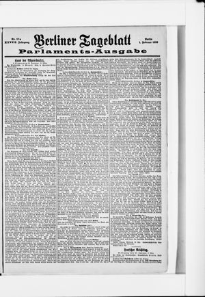 Berliner Tageblatt und Handels-Zeitung on Feb 1, 1899
