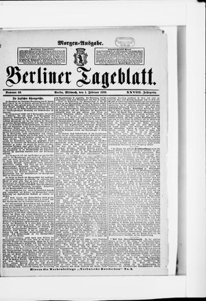 Berliner Tageblatt und Handels-Zeitung vom 01.02.1899