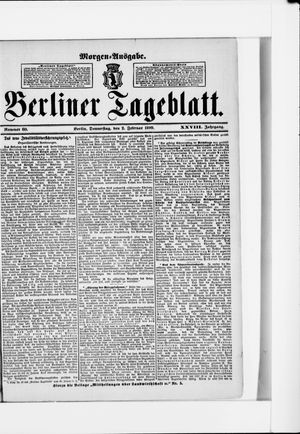 Berliner Tageblatt und Handels-Zeitung vom 02.02.1899