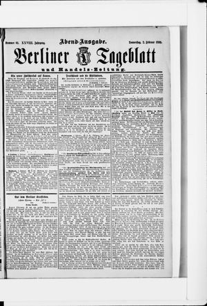 Berliner Tageblatt und Handels-Zeitung vom 02.02.1899