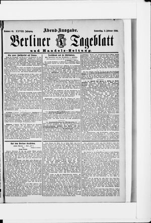 Berliner Tageblatt und Handels-Zeitung on Feb 2, 1899